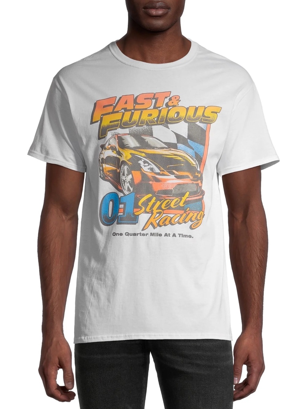 FAST & FURIOUS Movie T-Shirt L Dominic Paul Walker Vin Diesel Car Racing Small
